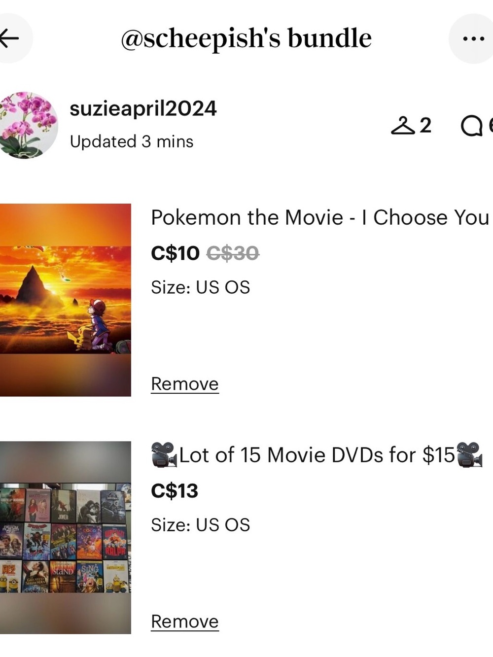 Reserved bundle ❤️Pokemon the Movie - I Choose You (Orange)